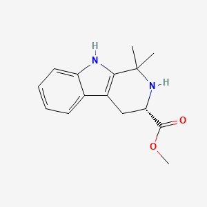 molecular formula C15H18N2O2 B2642205 (S)-methyl 1,1-dimethyl-2,3,4,9-tetrahydro-1H-pyrido[3,4-b]indole-3-carboxylate CAS No. 1212147-83-5