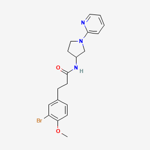 molecular formula C19H22BrN3O2 B2642215 3-(3-溴-4-甲氧基苯基)-N-(1-(吡啶-2-基)吡咯烷-3-基)丙酰胺 CAS No. 1795471-21-4