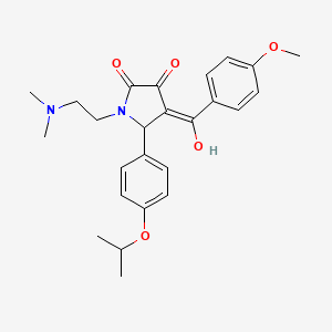 molecular formula C25H30N2O5 B2642229 1-(2-(dimethylamino)ethyl)-3-hydroxy-5-(4-isopropoxyphenyl)-4-(4-methoxybenzoyl)-1H-pyrrol-2(5H)-one CAS No. 615271-08-4