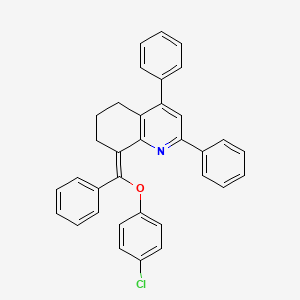 B2642239 (8Z)-8-[4-Chlorophenoxy(phenyl)methylidene]-2,4-diphenyl-5,6,7,8-tetrahydroquinoline CAS No. 89409-21-2
