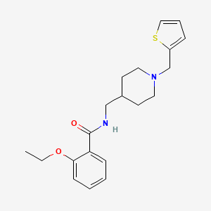molecular formula C20H26N2O2S B2642241 2-ethoxy-N-((1-(thiophen-2-ylmethyl)piperidin-4-yl)methyl)benzamide CAS No. 953998-30-6