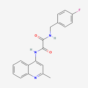 molecular formula C19H16FN3O2 B2642243 N1-(4-fluorobenzyl)-N2-(2-methylquinolin-4-yl)oxalamide CAS No. 941963-28-6