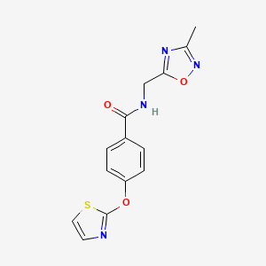 N-((3-methyl-1,2,4-oxadiazol-5-yl)methyl)-4-(thiazol-2-yloxy)benzamide