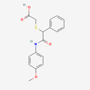 2-{[2-(4-Methoxyanilino)-2-oxo-1-phenylethyl]sulfanyl}acetic acid