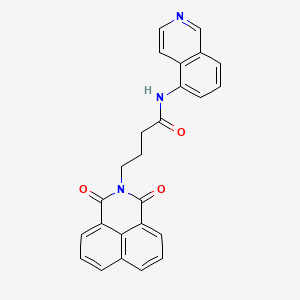 molecular formula C25H19N3O3 B2642268 4-(1,3-二氧代-1H-苯并[de]异喹啉-2(3H)-基)-N-(异喹啉-5-基)丁酰胺 CAS No. 941244-91-3