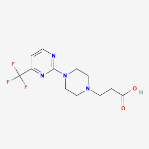 3-{4-[4-(Trifluoromethyl)pyrimidin-2-YL]piperazin-1-YL}propanoic acid