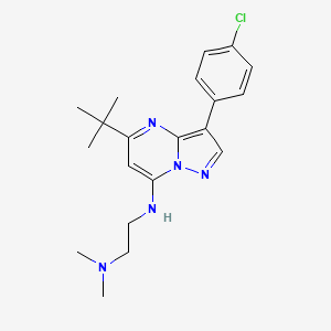 N'-[5-tert-butyl-3-(4-chlorophenyl)pyrazolo[1,5-a]pyrimidin-7-yl]-N,N-dimethylethane-1,2-diamine