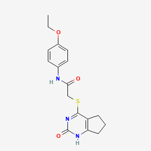 N-(4-ethoxyphenyl)-2-[(2-oxo-1,5,6,7-tetrahydrocyclopenta[d]pyrimidin-4-yl)sulfanyl]acetamide