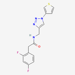 2-(2,4-difluorophenyl)-N-((1-(thiophen-3-yl)-1H-1,2,3-triazol-4-yl)methyl)acetamide