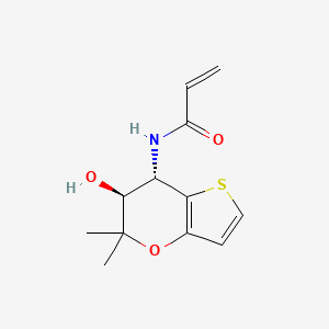 N-[(6S,7S)-6-hydroxy-5,5-dimethyl-5H,6H,7H-thieno[3,2-b]pyran-7-yl]prop-2-enamide