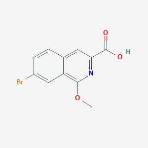 molecular formula C11H8BrNO3 B2642283 7-溴-1-甲氧基异喹啉-3-羧酸 CAS No. 2172068-53-8