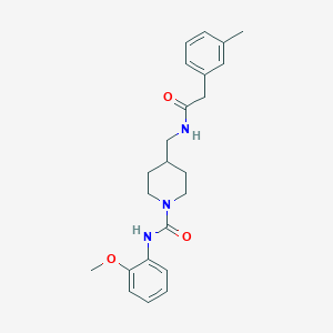N-(2-methoxyphenyl)-4-((2-(m-tolyl)acetamido)methyl)piperidine-1-carboxamide