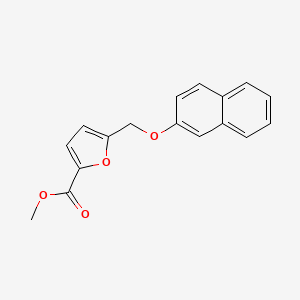 molecular formula C17H14O4 B2642287 Methyl 5-[(2-naphthyloxy)methyl]-2-furoate CAS No. 402736-34-9