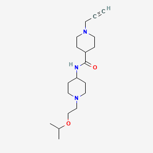 molecular formula C19H33N3O2 B2642293 1-(prop-2-yn-1-yl)-N-{1-[2-(propan-2-yloxy)ethyl]piperidin-4-yl}piperidine-4-carboxamide CAS No. 1376313-00-6