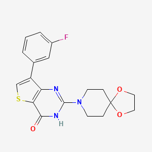 7-(3-fluorophenyl)-2-(1,4-dioxa-8-azaspiro[4.5]decan-8-yl)thieno[3,2-d]pyrimidin-4(3H)-one