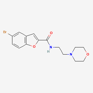 molecular formula C15H17BrN2O3 B2642302 5-bromo-N-(2-morpholinoethyl)benzofuran-2-carboxamide CAS No. 951963-25-0