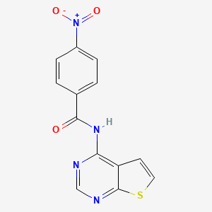 4-nitro-N-(thieno[2,3-d]pyrimidin-4-yl)benzamide