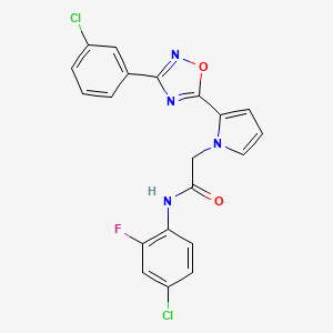 N-(4-chloro-2-fluorophenyl)-2-{2-[3-(3-chlorophenyl)-1,2,4-oxadiazol-5-yl]-1H-pyrrol-1-yl}acetamide