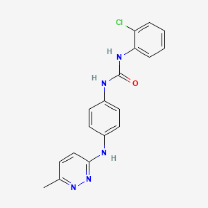 molecular formula C18H16ClN5O B2642314 1-(2-Chlorophenyl)-3-(4-((6-methylpyridazin-3-yl)amino)phenyl)urea CAS No. 1170269-07-4