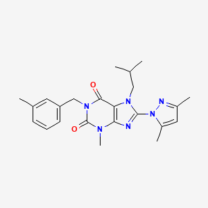 8-(3,5-dimethyl-1H-pyrazol-1-yl)-7-isobutyl-3-methyl-1-(3-methylbenzyl)-1H-purine-2,6(3H,7H)-dione