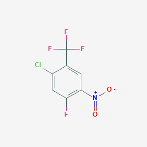molecular formula C7H2ClF4NO2 B2642331 1-Chloro-5-fluoro-4-nitro-2-(trifluoromethyl)benzene CAS No. 862874-18-8