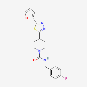 N-(4-fluorobenzyl)-4-(5-(furan-2-yl)-1,3,4-thiadiazol-2-yl)piperidine-1-carboxamide