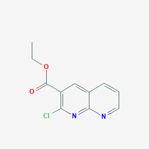 molecular formula C11H9ClN2O2 B2642338 Ethyl 2-chloro-1,8-naphthyridine-3-carboxylate CAS No. 132209-79-1