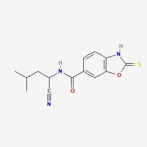 N-(1-cyano-3-methylbutyl)-2-sulfanyl-1,3-benzoxazole-6-carboxamide