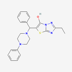 2-Ethyl-5-(phenyl(4-phenylpiperazin-1-yl)methyl)thiazolo[3,2-b][1,2,4]triazol-6-ol