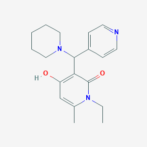 1-ethyl-4-hydroxy-6-methyl-3-(piperidin-1-yl(pyridin-4-yl)methyl)pyridin-2(1H)-one
