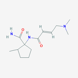 1-[[(E)-4-(Dimethylamino)but-2-enoyl]amino]-2-methylcyclopentane-1-carboxamide