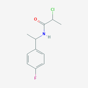 molecular formula C11H13ClFNO B2642354 2-chloro-N-[1-(4-fluorophenyl)ethyl]propanamide CAS No. 750599-03-2