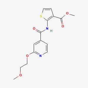 molecular formula C15H16N2O5S B2642359 Methyl 2-(2-(2-methoxyethoxy)isonicotinamido)thiophene-3-carboxylate CAS No. 2034431-05-3