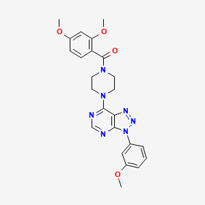 molecular formula C24H25N7O4 B2642360 (2,4-dimethoxyphenyl)(4-(3-(3-methoxyphenyl)-3H-[1,2,3]triazolo[4,5-d]pyrimidin-7-yl)piperazin-1-yl)methanone CAS No. 920374-38-5