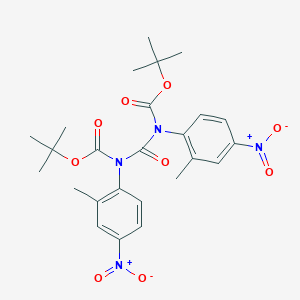 molecular formula C25H30N4O9 B2642363 tert-Butyl N-[(tert-butoxy)carbonyl]-N-(2-methyl-4-nitrophenyl)carbamate CAS No. 2288709-36-2