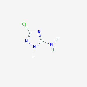 molecular formula C4H7ClN4 B2642367 3-chloro-N,1-dimethyl-1H-1,2,4-triazol-5-amine CAS No. 1350521-76-4
