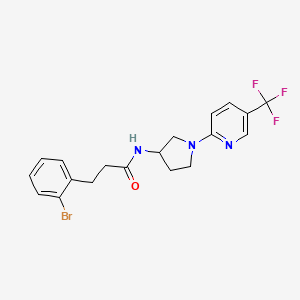 molecular formula C19H19BrF3N3O B2642368 3-(2-溴苯基)-N-(1-(5-(三氟甲基)吡啶-2-基)吡咯烷-3-基)丙酰胺 CAS No. 2309799-10-6