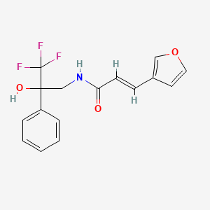 molecular formula C16H14F3NO3 B2642369 (E)-3-(furan-3-yl)-N-(3,3,3-trifluoro-2-hydroxy-2-phenylpropyl)acrylamide CAS No. 1799263-32-3