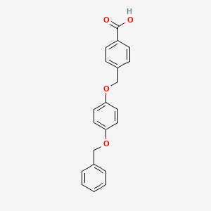 molecular formula C21H18O4 B2642370 4-[(4-苯甲氧基苯氧基)甲基]苯甲酸 CAS No. 1901991-11-4