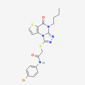 N-(4-bromophenyl)-2-((4-butyl-5-oxo-4,5-dihydrothieno[2,3-e][1,2,4]triazolo[4,3-a]pyrimidin-1-yl)thio)acetamide
