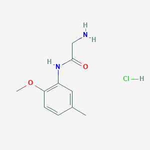 molecular formula C10H15ClN2O2 B2642377 2-amino-N-(2-methoxy-5-methylphenyl)acetamide hydrochloride CAS No. 1147208-19-2