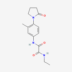 molecular formula C15H19N3O3 B2642386 N1-ethyl-N2-(3-methyl-4-(2-oxopyrrolidin-1-yl)phenyl)oxalamide CAS No. 941934-64-1