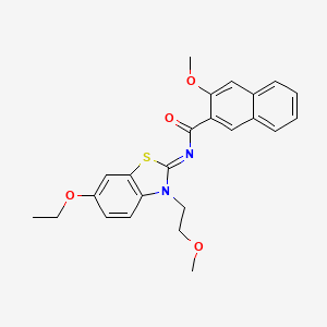 molecular formula C24H24N2O4S B2642388 (Z)-N-(6-ethoxy-3-(2-methoxyethyl)benzo[d]thiazol-2(3H)-ylidene)-3-methoxy-2-naphthamide CAS No. 865162-00-1