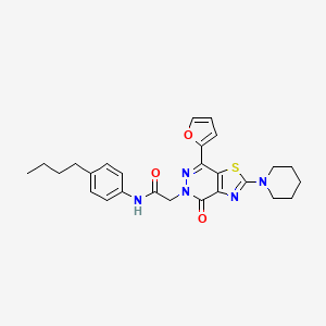 N-(4-butylphenyl)-2-(7-(furan-2-yl)-4-oxo-2-(piperidin-1-yl)thiazolo[4,5-d]pyridazin-5(4H)-yl)acetamide