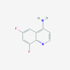 molecular formula C9H6F2N2 B2642392 4-Amino-6,8-difluoroquinoline CAS No. 288371-41-5
