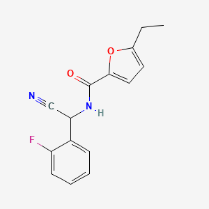 molecular formula C15H13FN2O2 B2642395 N-[cyano(2-fluorophenyl)methyl]-5-ethylfuran-2-carboxamide CAS No. 1355586-12-7