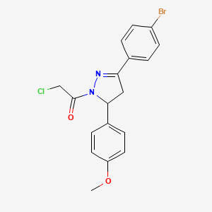 3-(4-bromophenyl)-1-(chloroacetyl)-5-(4-methoxyphenyl)-4,5-dihydro-1H-pyrazole