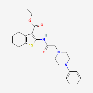 Ethyl 2-[2-(4-phenylpiperazin-1-yl)acetamido]-4,5,6,7-tetrahydro-1-benzothiophene-3-carboxylate
