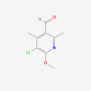 molecular formula C9H10ClNO2 B2642405 5-Chloro-6-methoxy-2,4-dimethylpyridine-3-carbaldehyde CAS No. 2241130-67-4