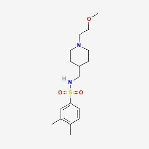 molecular formula C17H28N2O3S B2642418 N-((1-(2-methoxyethyl)piperidin-4-yl)methyl)-3,4-dimethylbenzenesulfonamide CAS No. 953208-53-2